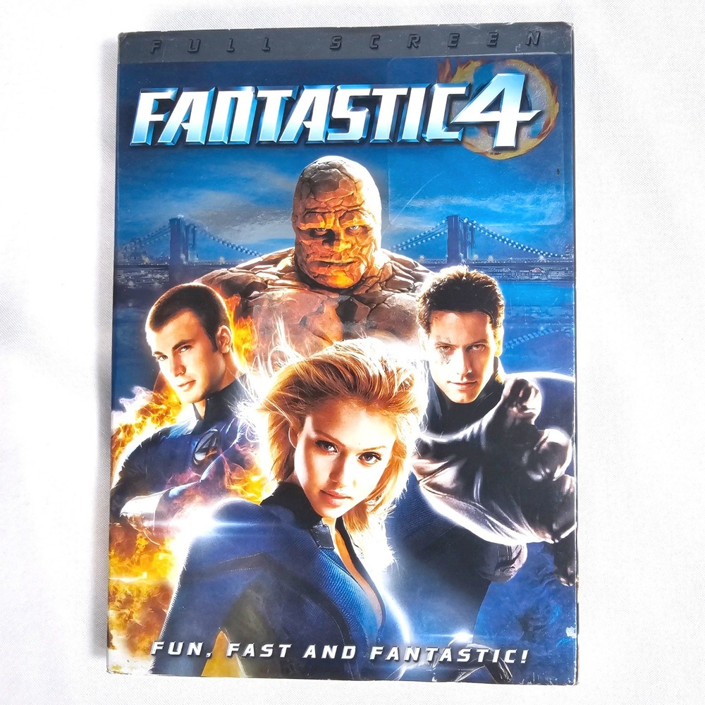 Marvel Fantastic Four DVD 2005 Full Screen Jessica‎ Alba Chris Evans EUC